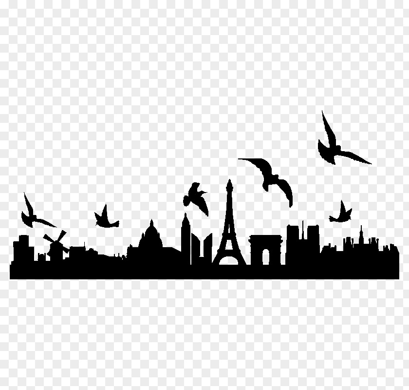 Paris Silhouette Skyline PNG