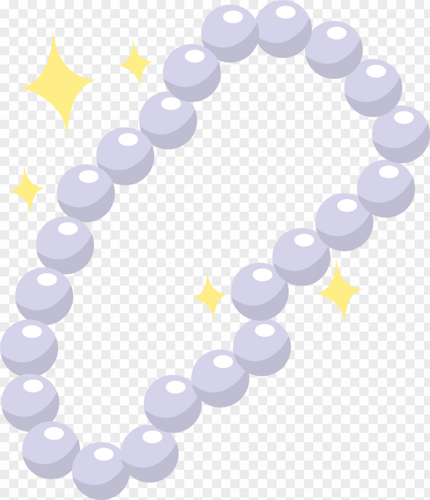 Purple Cartoon Pearl Necklace PNG