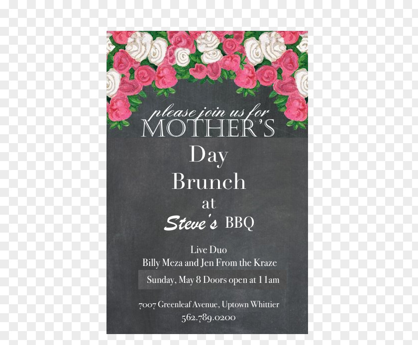 Mothers Day Brunch Mother's Wedding Invitation Flyer PNG