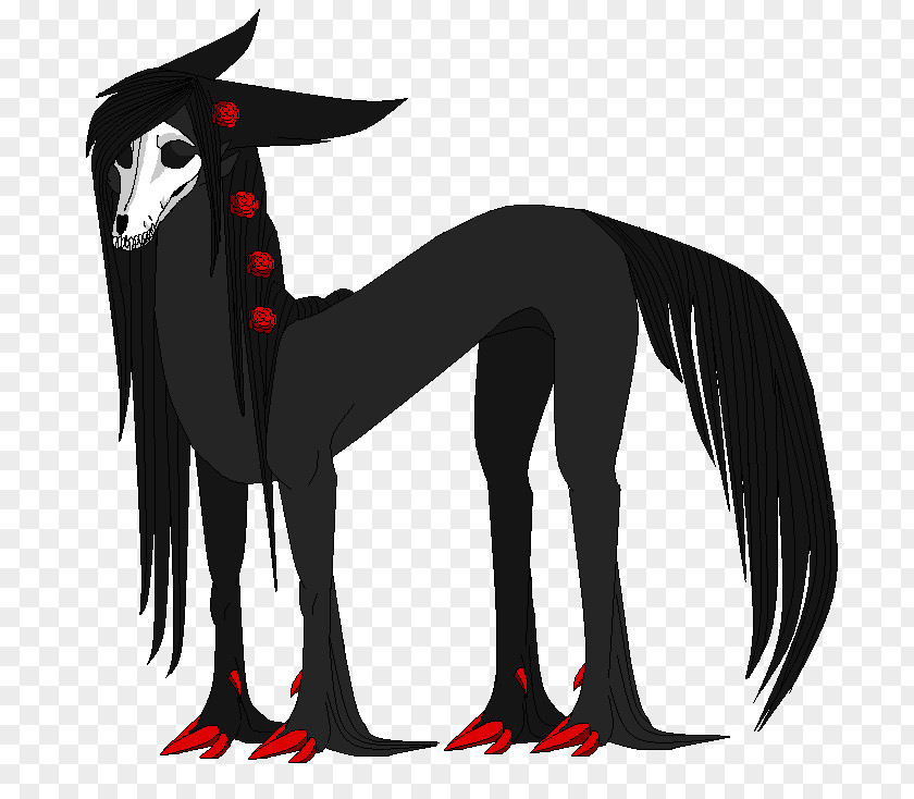 Skull And Roses Canidae Horse Demon Dog Pet PNG