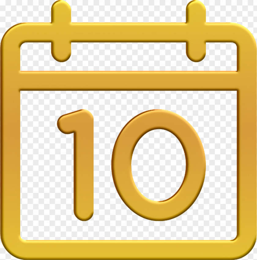 Day 10 On Calendar Page Icon Universal Interface Event PNG