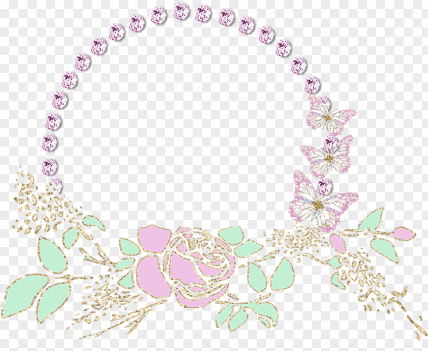 Lilac Flower Picture Frames Clip Art PNG