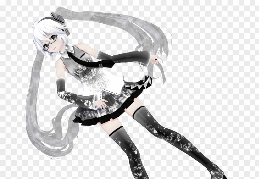 Hatsune Miku Miku: Project DIVA Arcade MikuMikuDance DeviantArt Black And White PNG