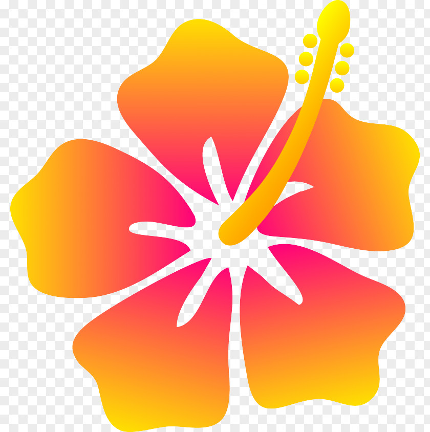Hibiscus Outline Hawaiian Clip Art PNG