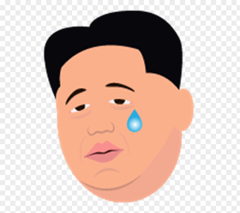 Kim Jong-un North Korea Face With Tears Of Joy Emoji Sticker PNG