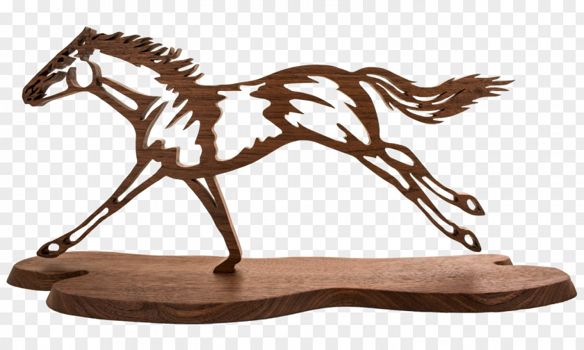 Wood Scroll Saws Intarsia Mustang PNG