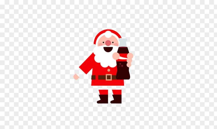 Flat Santa Claus Christmas Design Gift PNG