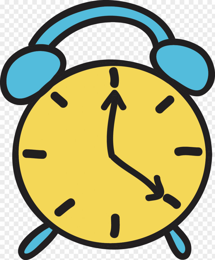 Hand Drawn Vector Alarm Clock Icon PNG