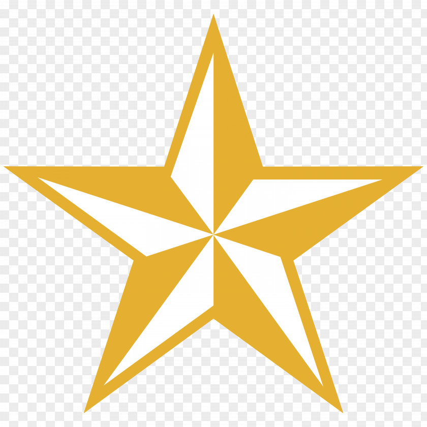 Triangle Symmetry Yellow Star PNG