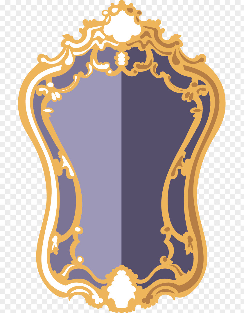 Vector Gold Frame Mirror Material Royalty-free Clip Art PNG