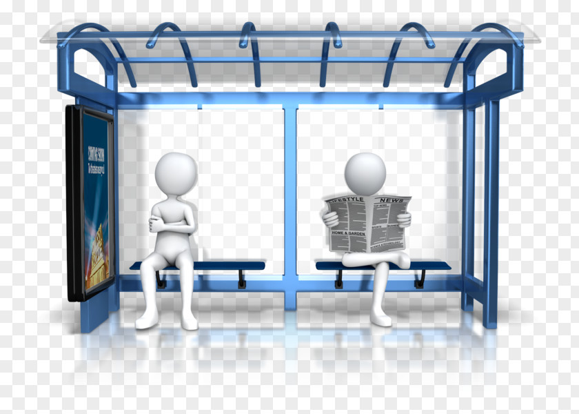 Bus Waiting Room Stop Presentation Animation Clip Art PNG