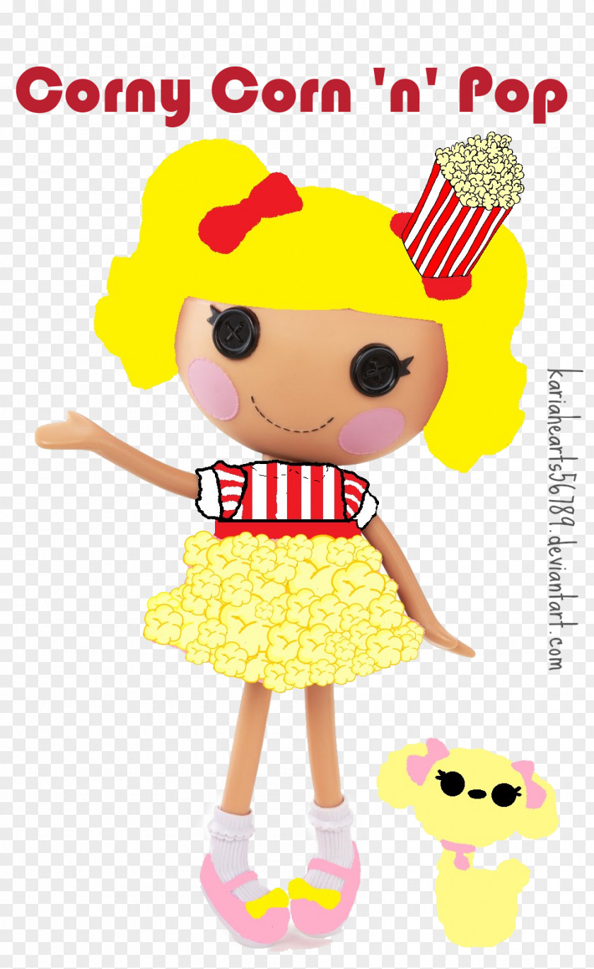 Caramel Popcorn Smiley Doll Line Clip Art PNG