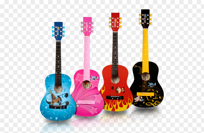 Colorful Guitar Acoustic Ukulele Classical Musical Instruments Tiple PNG