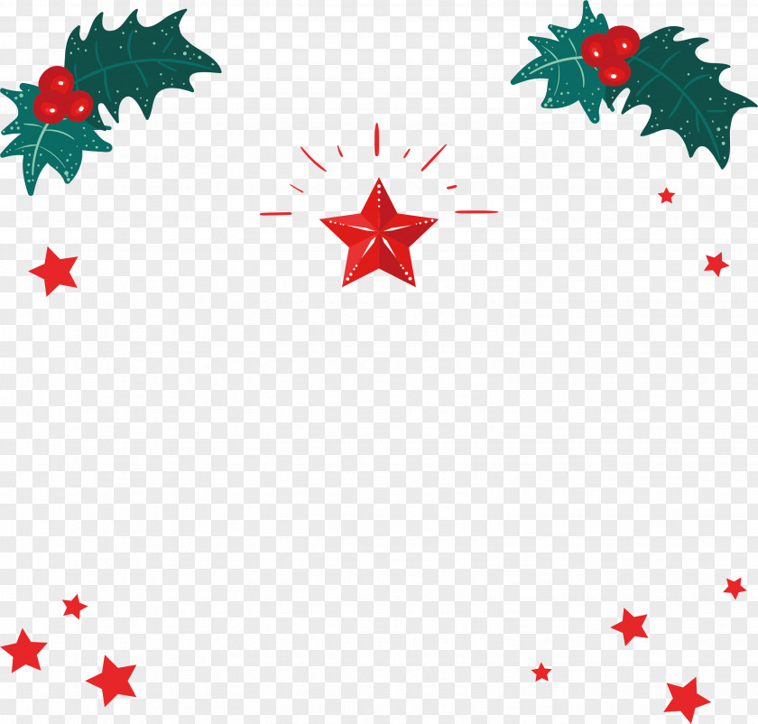 Red Star Shines On Christmas Day Five-pointed Euclidean Vector PNG