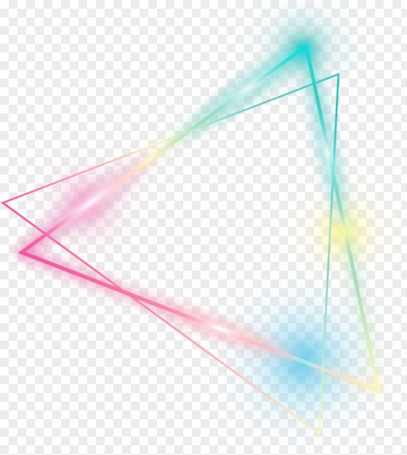 Triangle Paper Line Pink Turquoise PNG