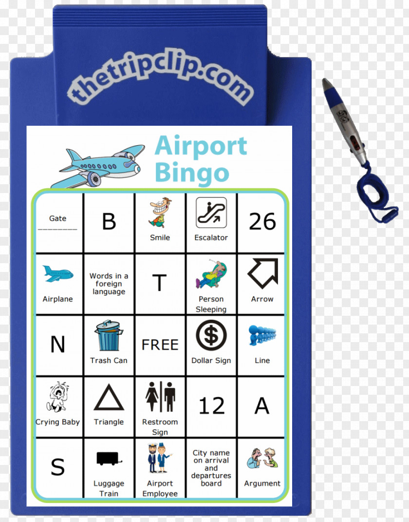 Airplane Game Bingo Airport Scavenger Hunt PNG