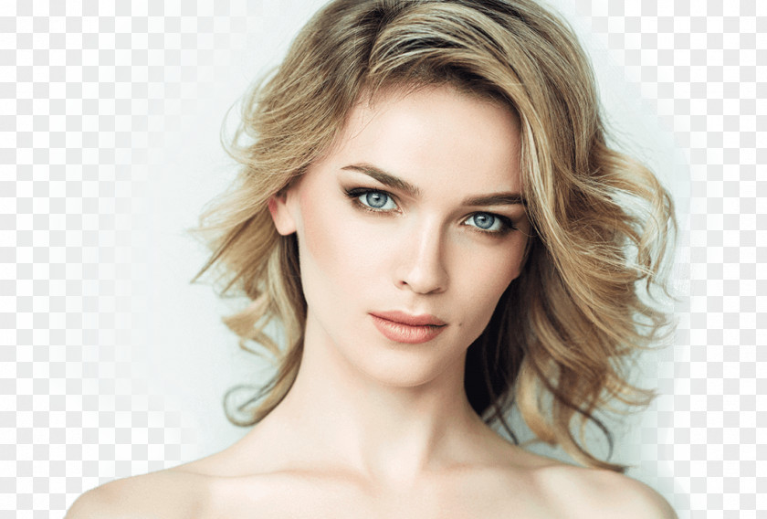 Skin Care Model Blond Hair Coloring Heritage Med Spa Capelli PNG