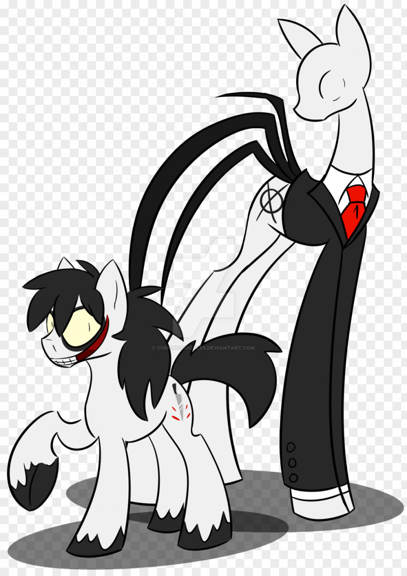 Slender Man Pony Horse Jeff The Killer Cat Creepypasta PNG