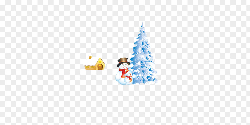 Snowman And Christmas Tree Santa Claus Snow Winter PNG