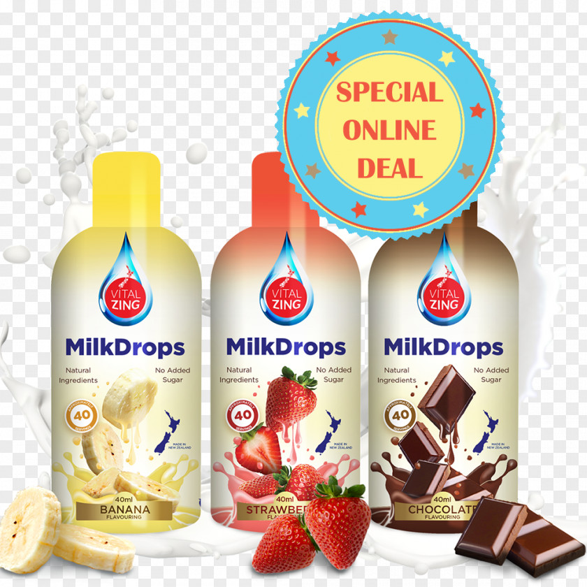 Milk Drops Flavor Drink Functional Beverage Food PNG