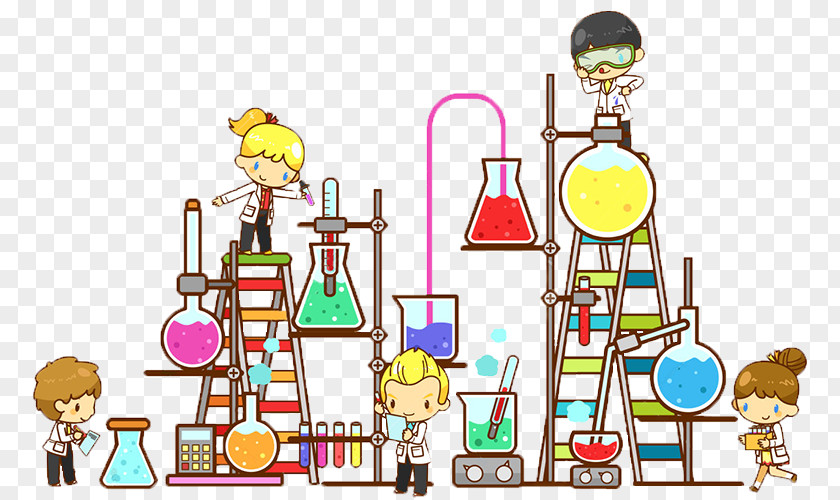 Science Laboratory Chemistry Cartoon PNG