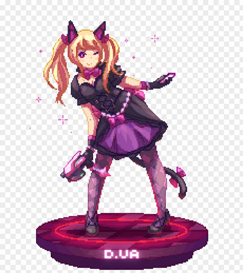 Cat Black Figurine D.Va Doll PNG