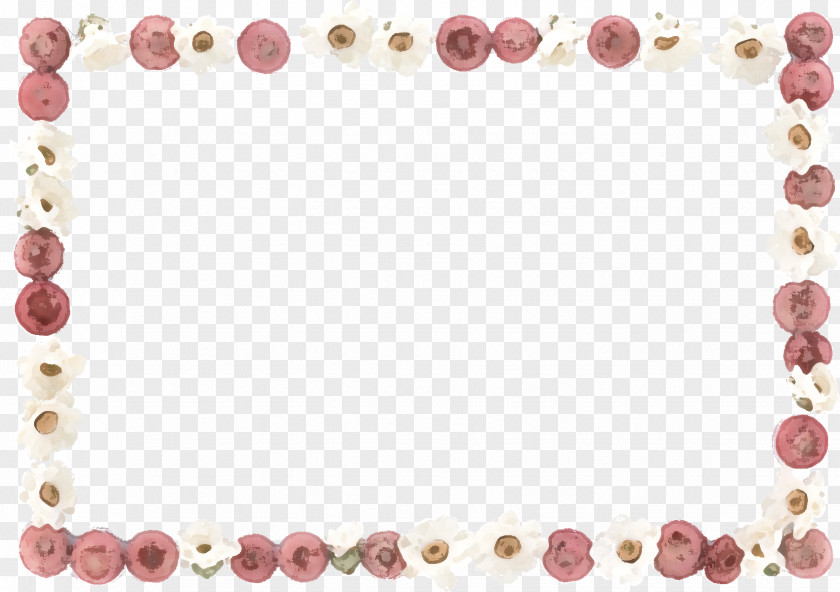 Flowers Real China Design Bead Necklace Image PNG