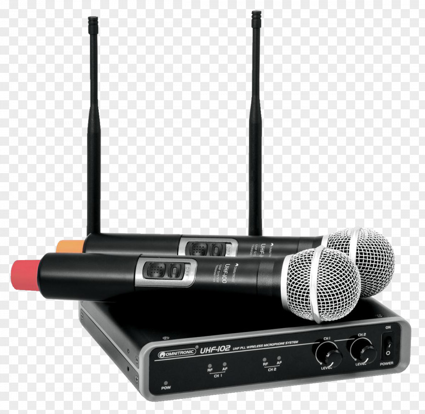 Microphone Wireless Sound Transmitter Ultra High Frequency PNG