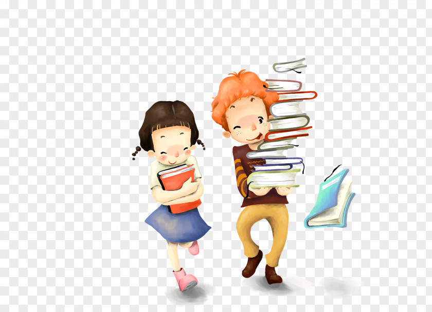 Students Move Books Book Library Reading Child PNG