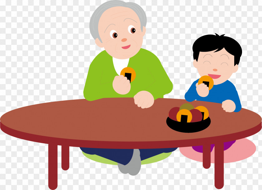Table Element Child Old Age Cartoon PNG