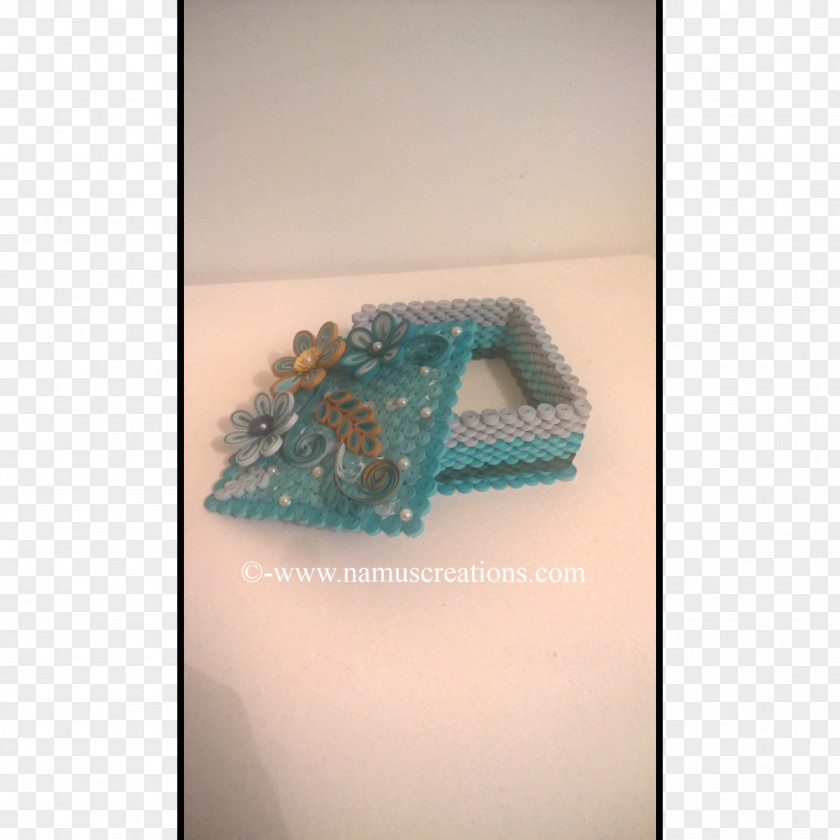 Turquoise Quilling Blue Casket Namus Creations PNG