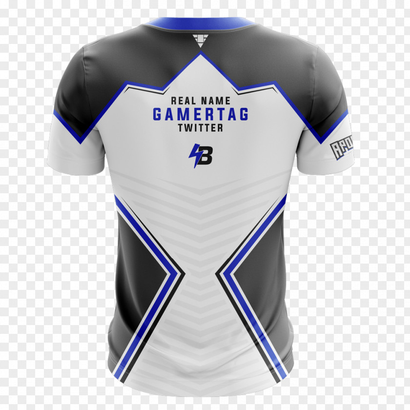 White Short Sleeve Jersey T-shirt Game Electronic Sports PNG