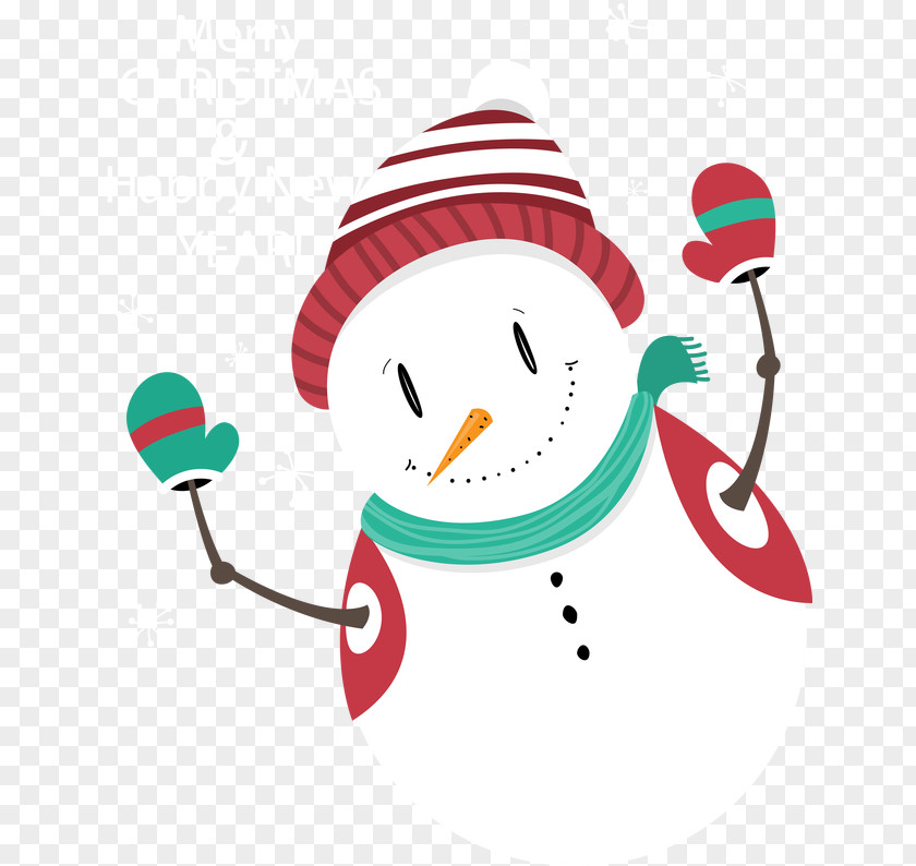 Christmas Snowman Vector Material Card Greeting New Year PNG