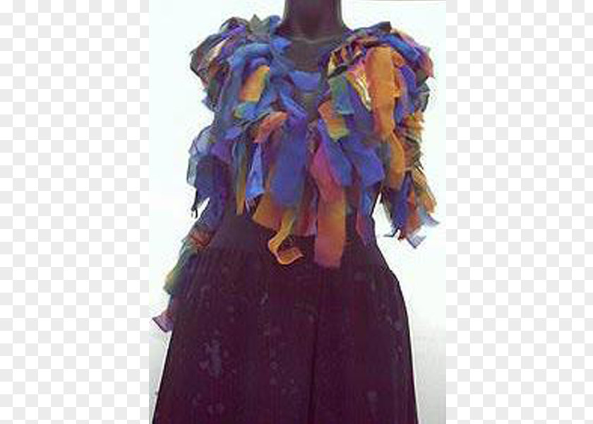 Feather Boa Shawl Costume Design Purple Dress PNG