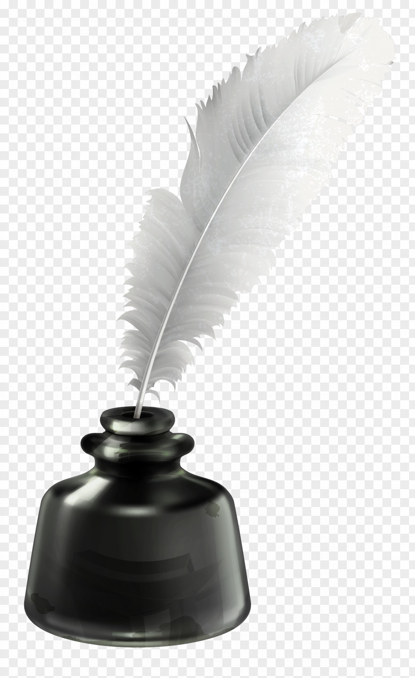 Ink Paper Quill Inkwell Clip Art PNG