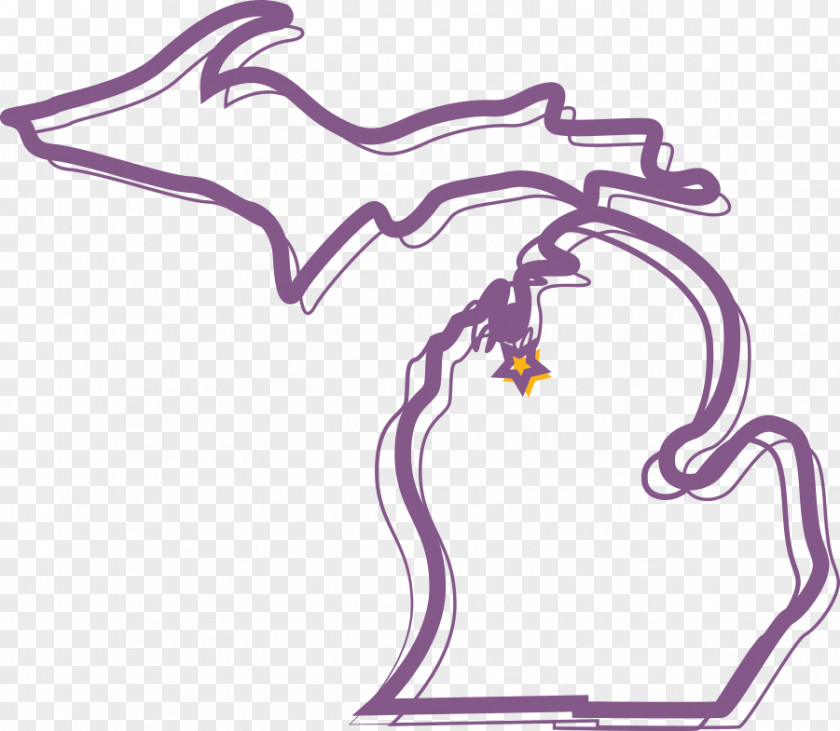 Map Lower Peninsula Of Michigan Grand Rapids Upper Clip Art PNG