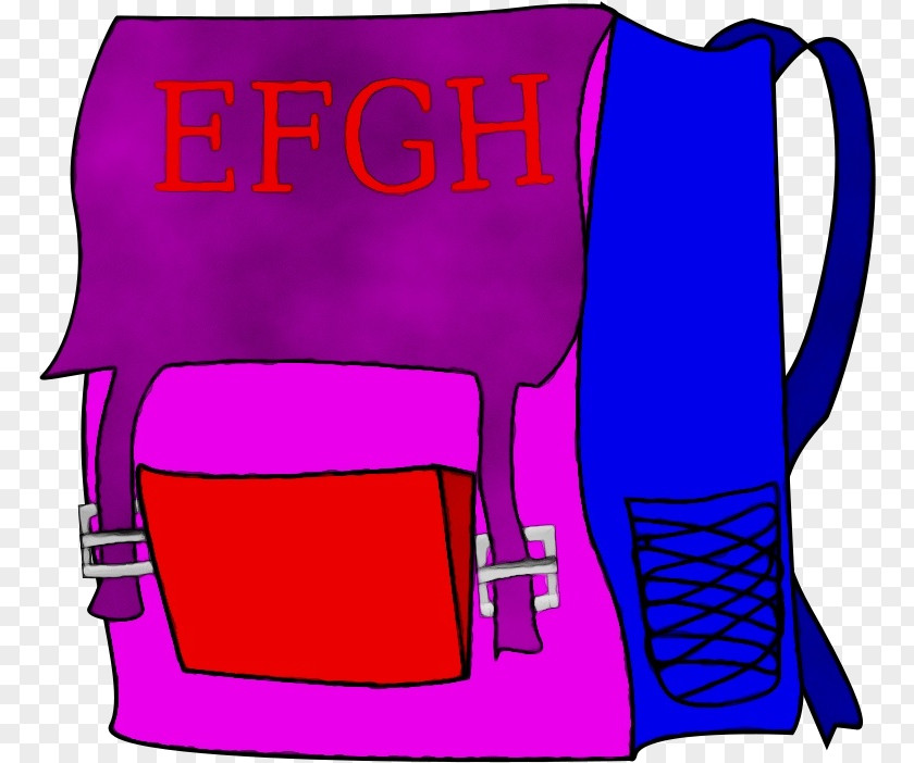 Messenger Bag Magenta School Cartoon PNG