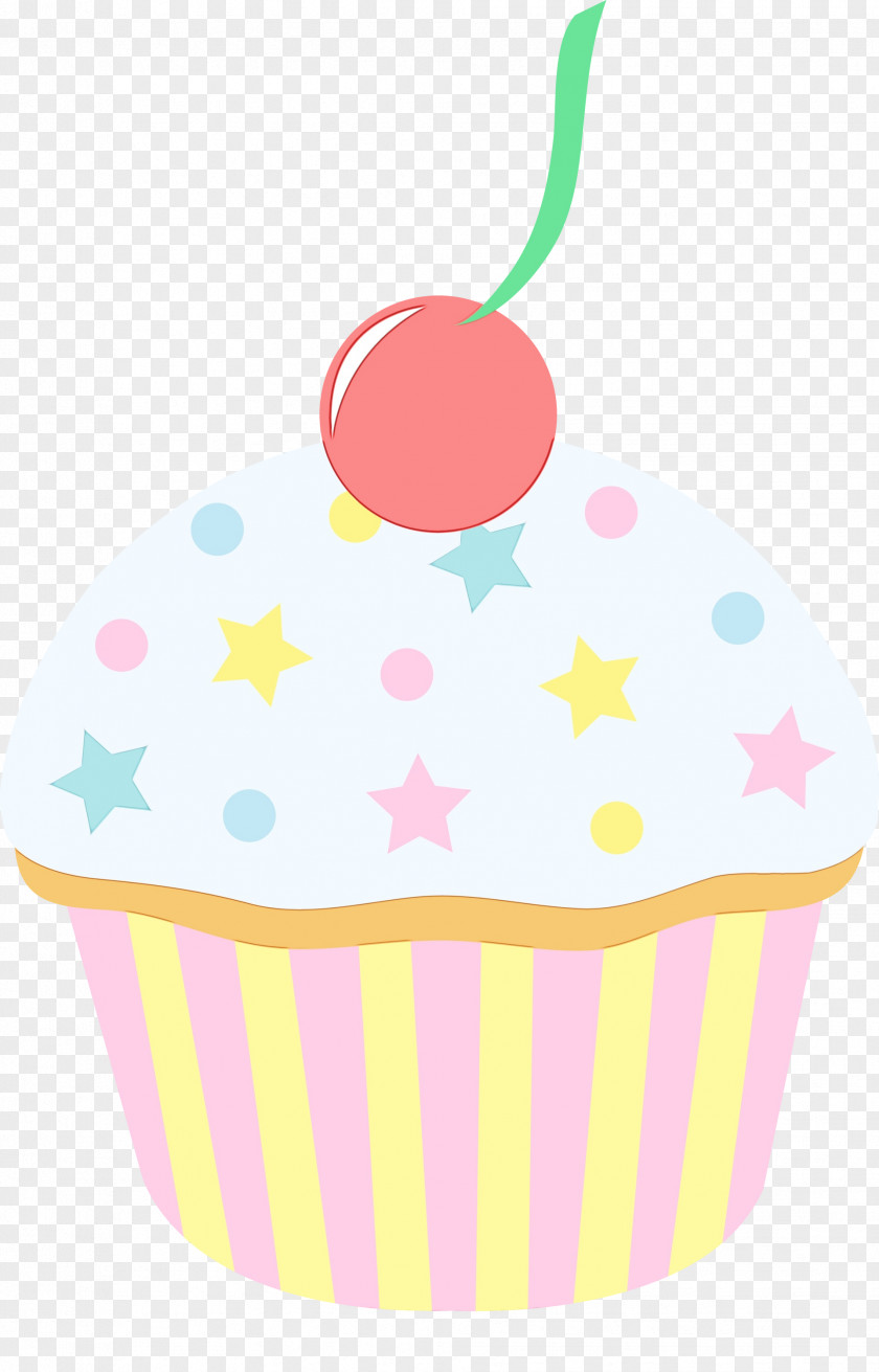 Polka Dot Buttercream Birthday Cake Drawing PNG