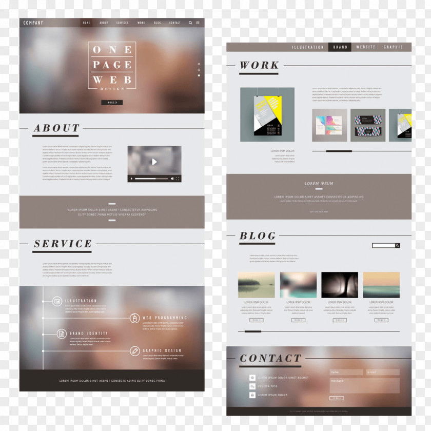 Web Template Page PNG