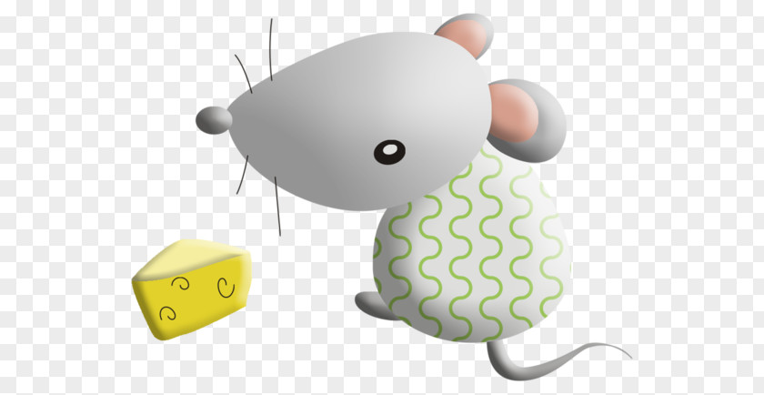 Cartoon Mouse And Cheese & Computer PNG