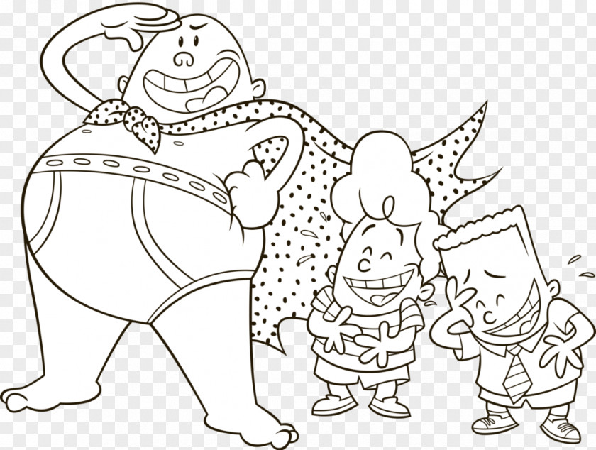 Child Captain Underpants And The Perilous Plot Of Professor Poopypants Coloring Book PNG