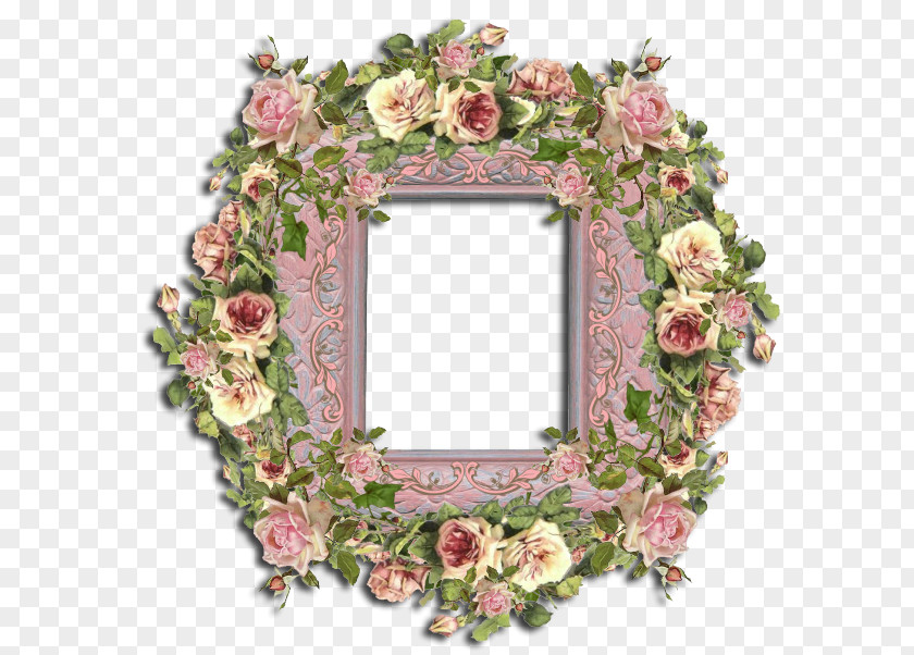 Floral Design Picture Frames Paper Wreath PNG