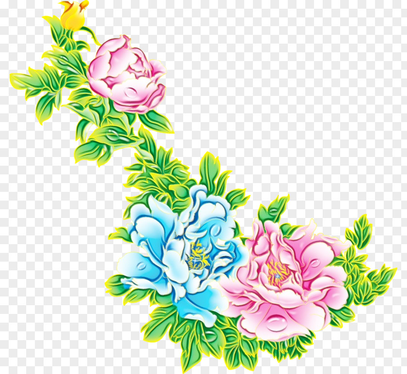 Garden Roses Floral Design Cabbage Rose Flower Illustration PNG