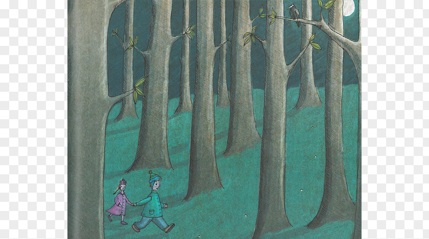 Hansel And Gretel Green Painting Turquoise PNG