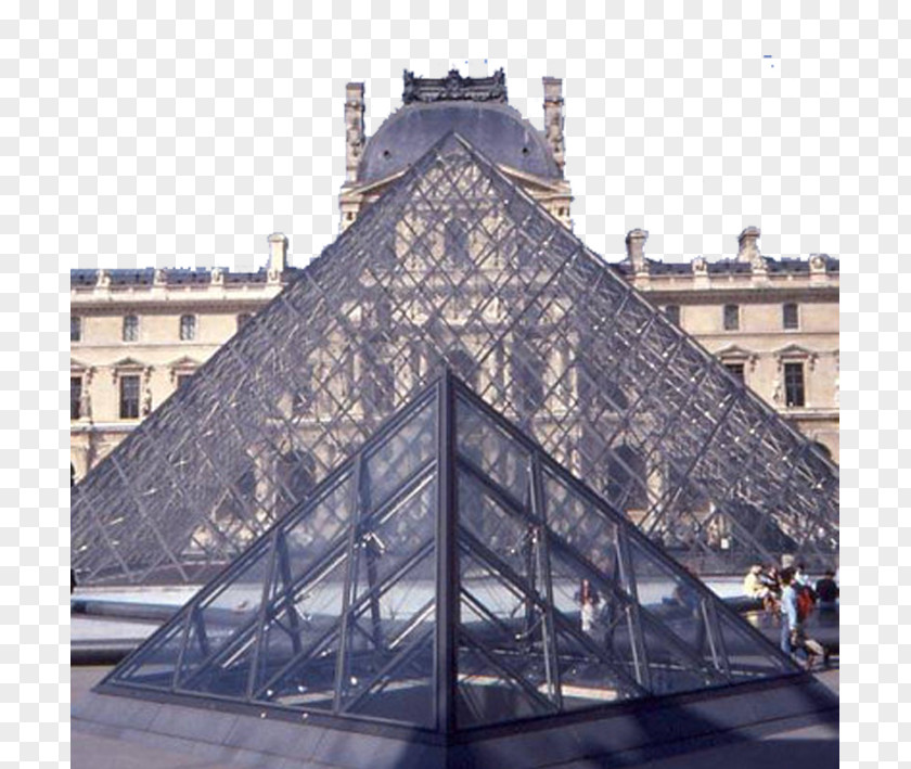 Paris Louvre Building Two Musxe9e Du Pyramid Architecture PNG