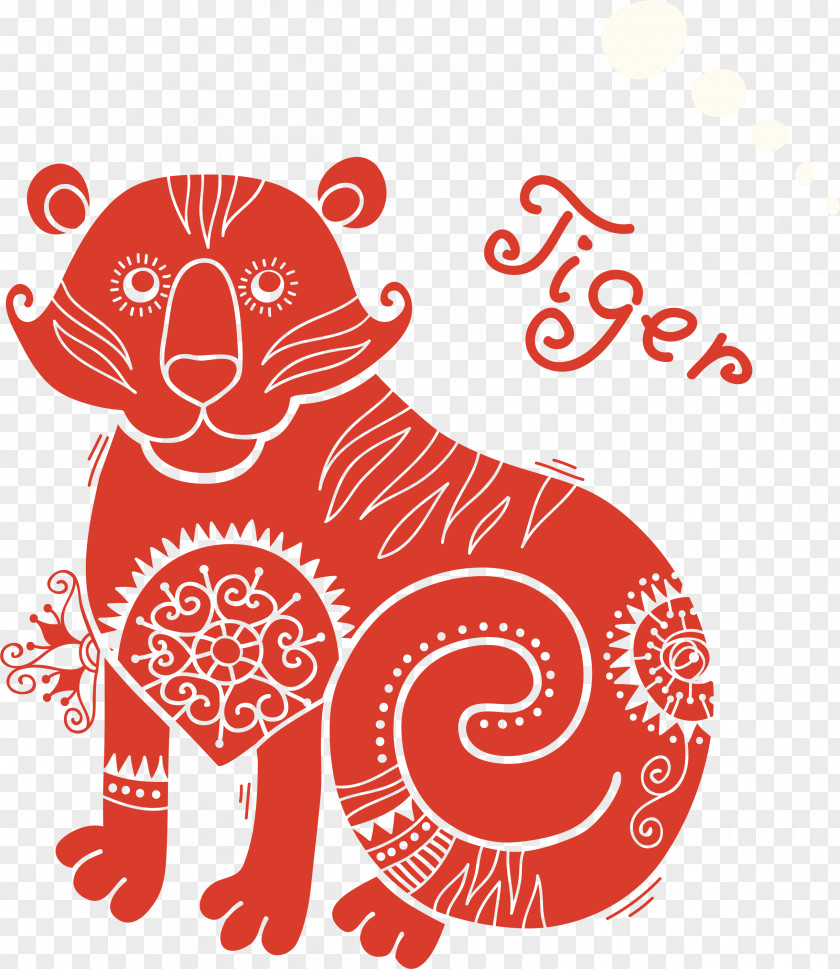 Tiger Chinese Astrology Horoscope Zodiac Illustration PNG