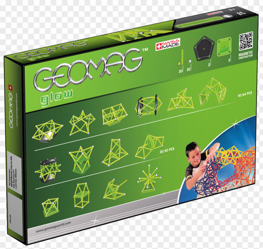 Toy Geomag Glow Magnetic Construction Set Toys PNG