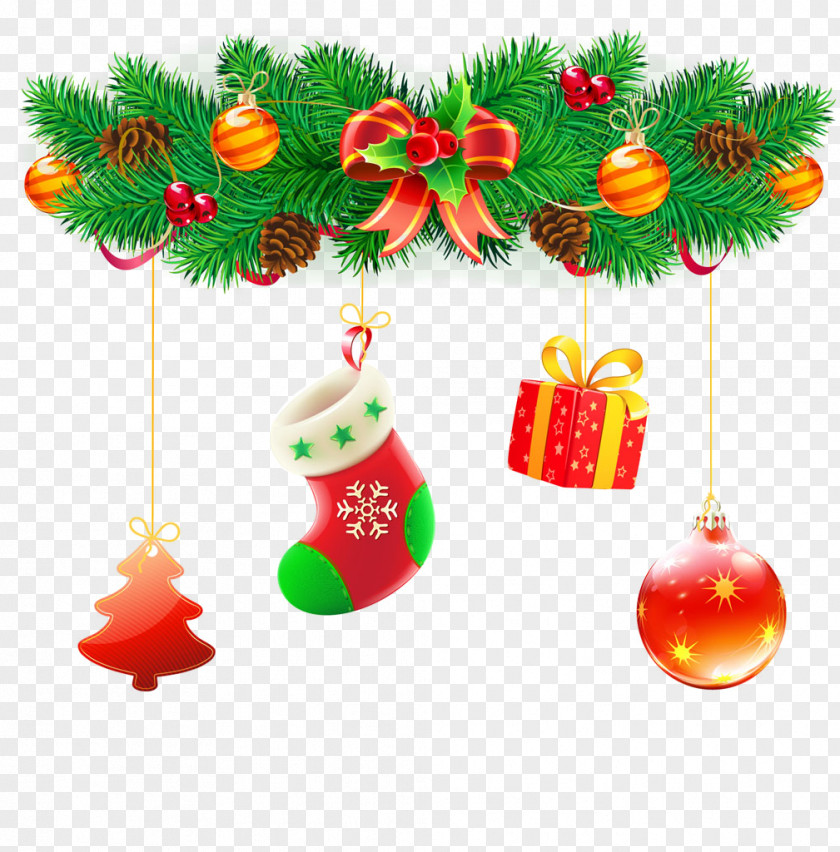 Gift On The Christmas Tree Candy Cane Decoration Ornament PNG
