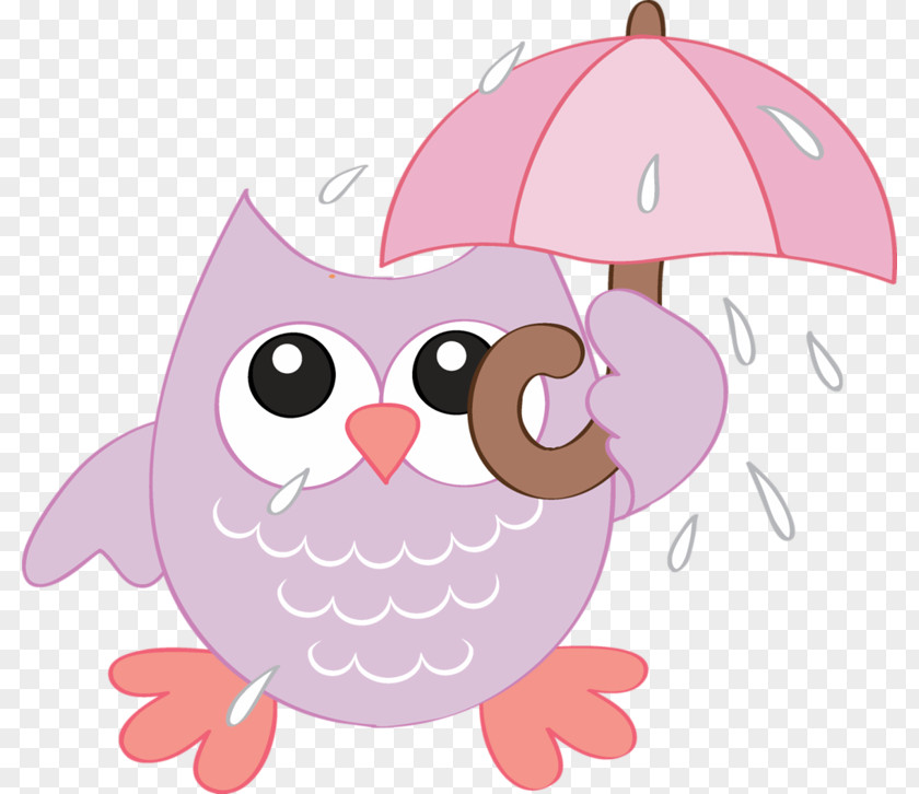 Owl Umbrella Little Paper Drawing Clip Art PNG