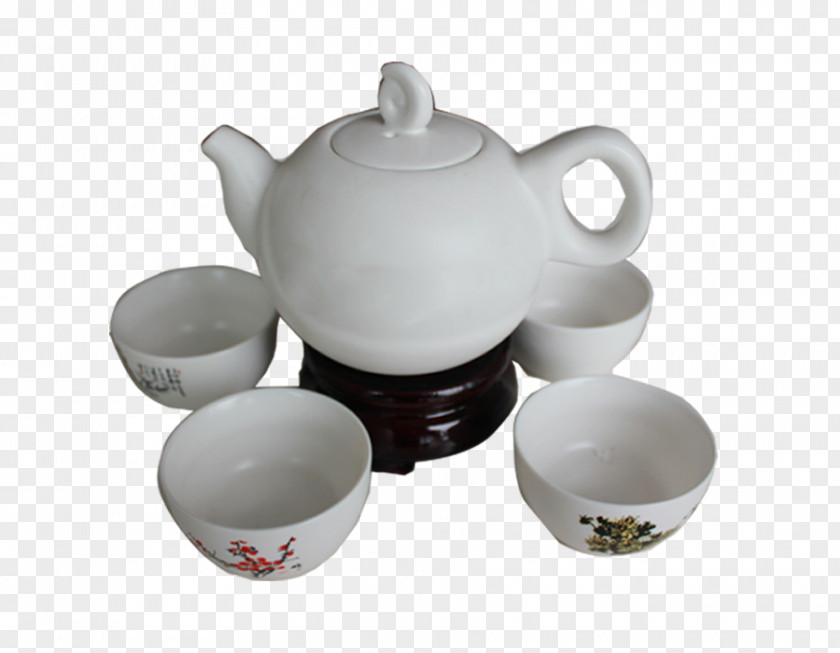 Tea Set Teapot Ceramic Porcelain PNG